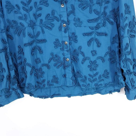 Anthropologie Pilcro  Whitney Textured Trapeze Button Down Size Small Jacquard - Picture 7 of 11